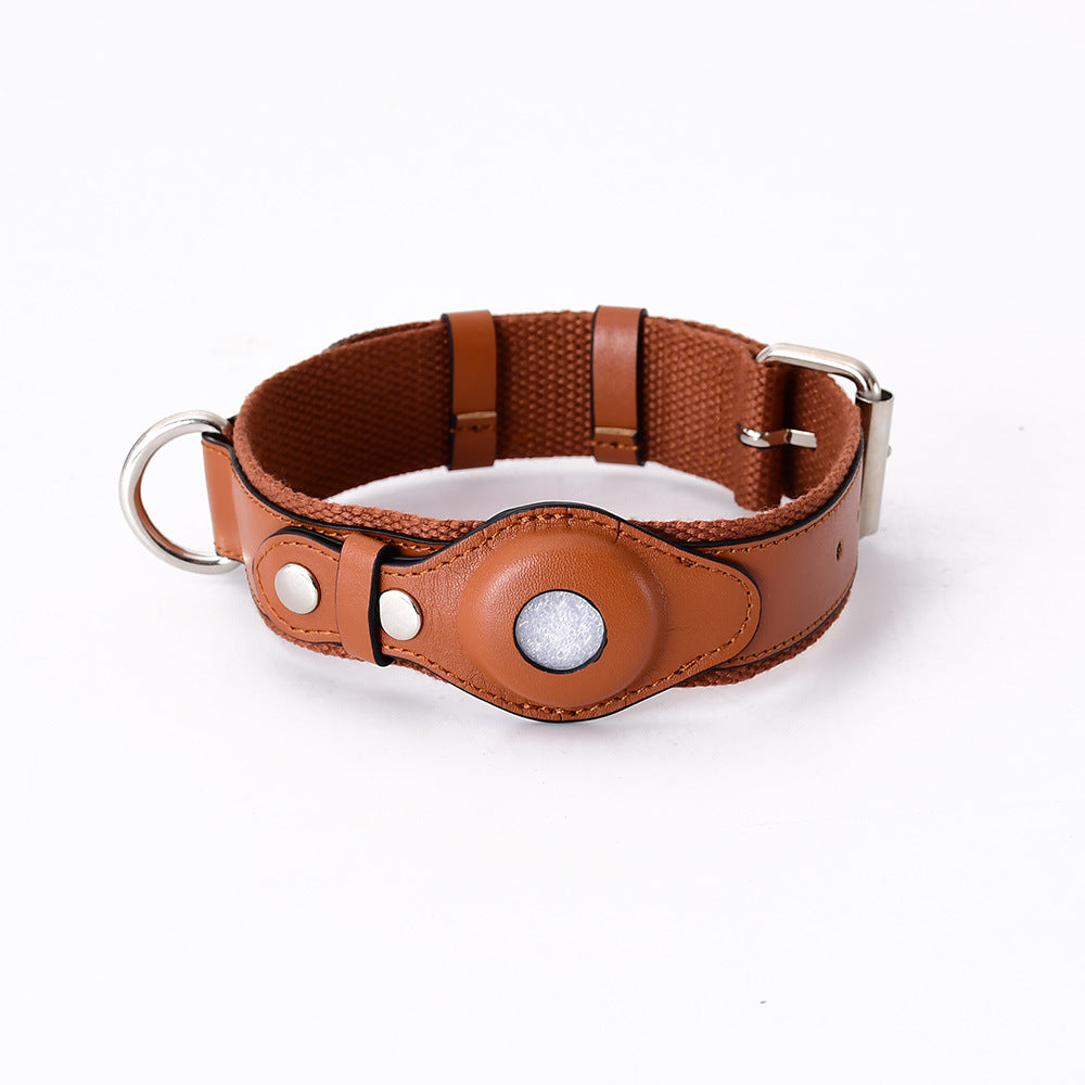 Premium Leather AirTag Dog Collar