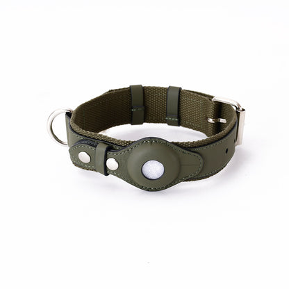 Premium Leather AirTag Dog Collar