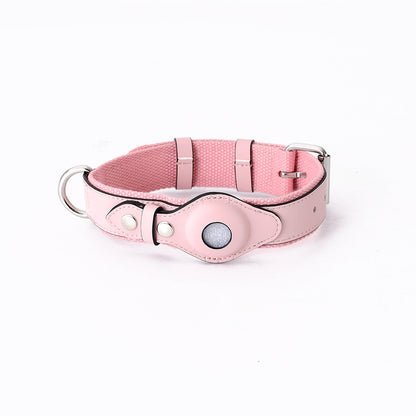 Premium Leather AirTag Dog Collar